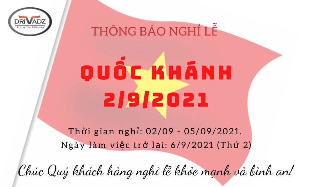 Thông báo nghỉ lễ Quốc Khánh Thông báo nghỉ lễ Quốc Khánh