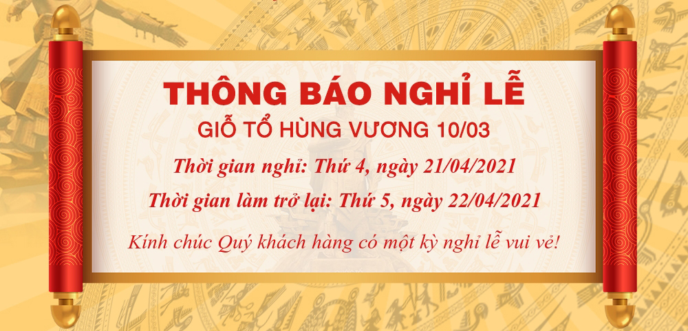 THÔNG BÁO NGHỈ LỄ GIỖ TỔ HÙNG VƯƠNG