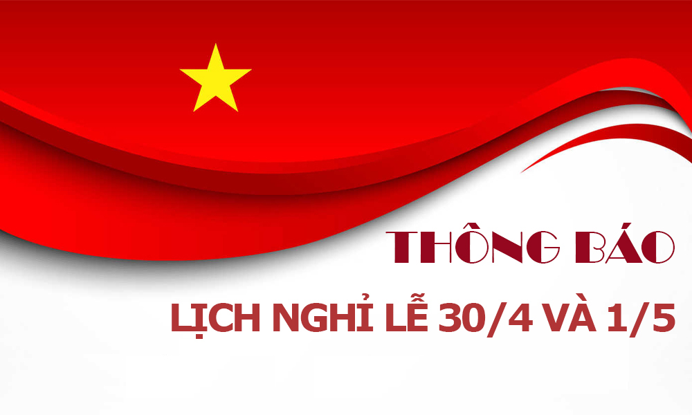 DRIVADZ THÔNG BÁO LỊCH NGHỈ LỄ 30/4 & 01/5 NĂM 2022