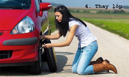Hướng dẫn cách thay lốp dự phòng cho ô tô Hướng dẫn cách thay lốp dự phòng cho ô tô